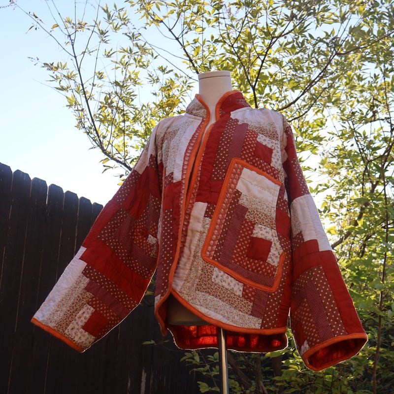Patchwork Quilt Rust - Etsy