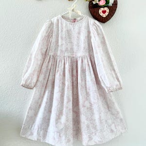 Robe fleurie vintage pour fille | Imprimé roses roses | Vêtements pour petites filles | Taille US 3T-4T