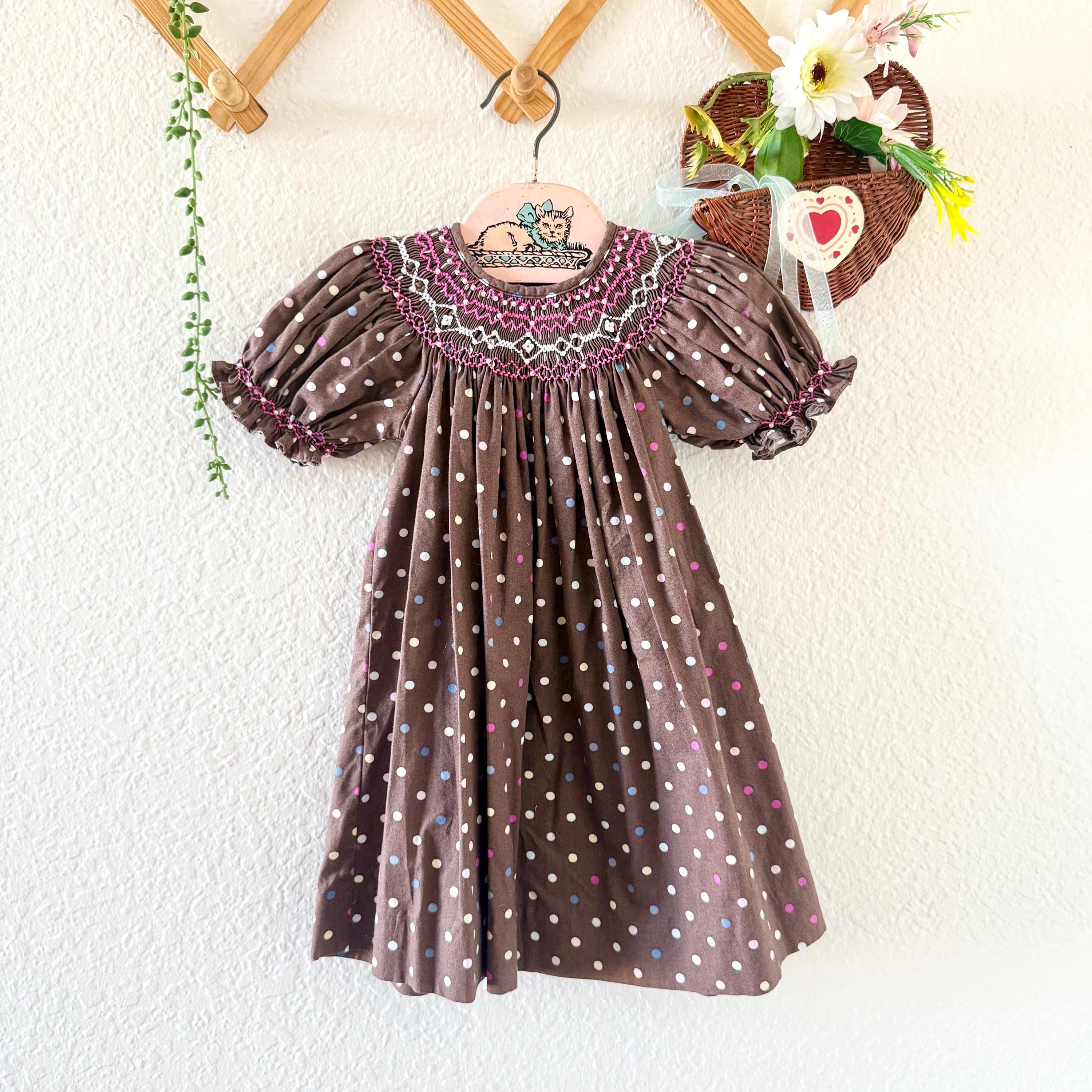 sim and sam brown polka dot dress Esther & Co. Teyana Dress
