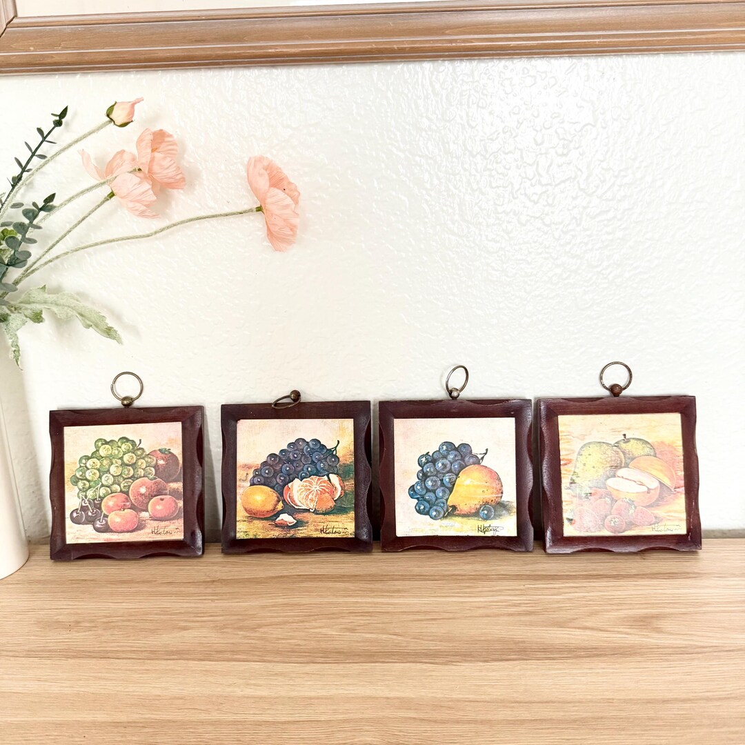 Vintage HOMCO Fruit Still Life Plaques – MCM Wall Decor, Set of 4 - Etsy