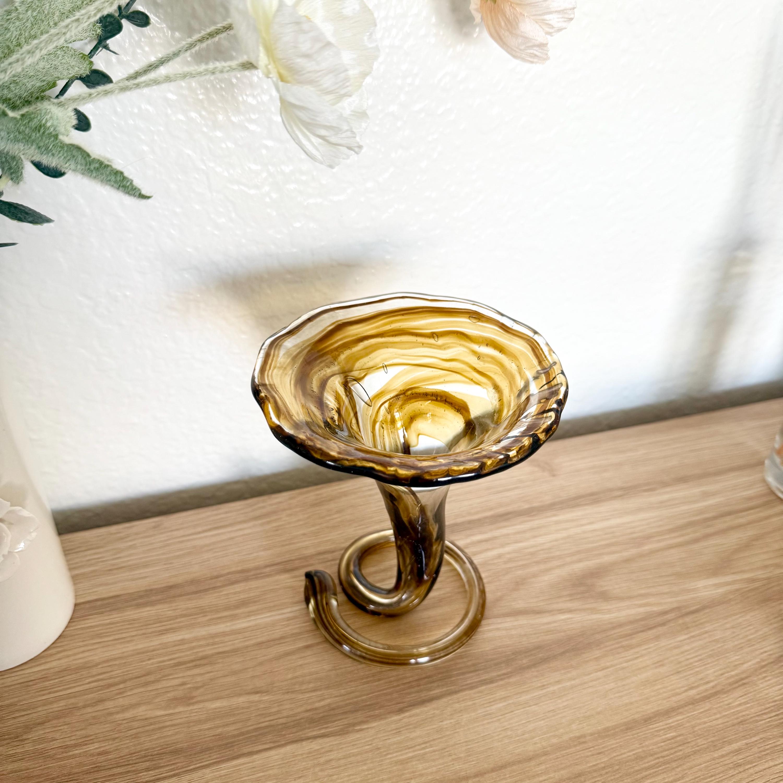 ヴィンテージ スーナー アートガラス花瓶：ミッドセンチュリー