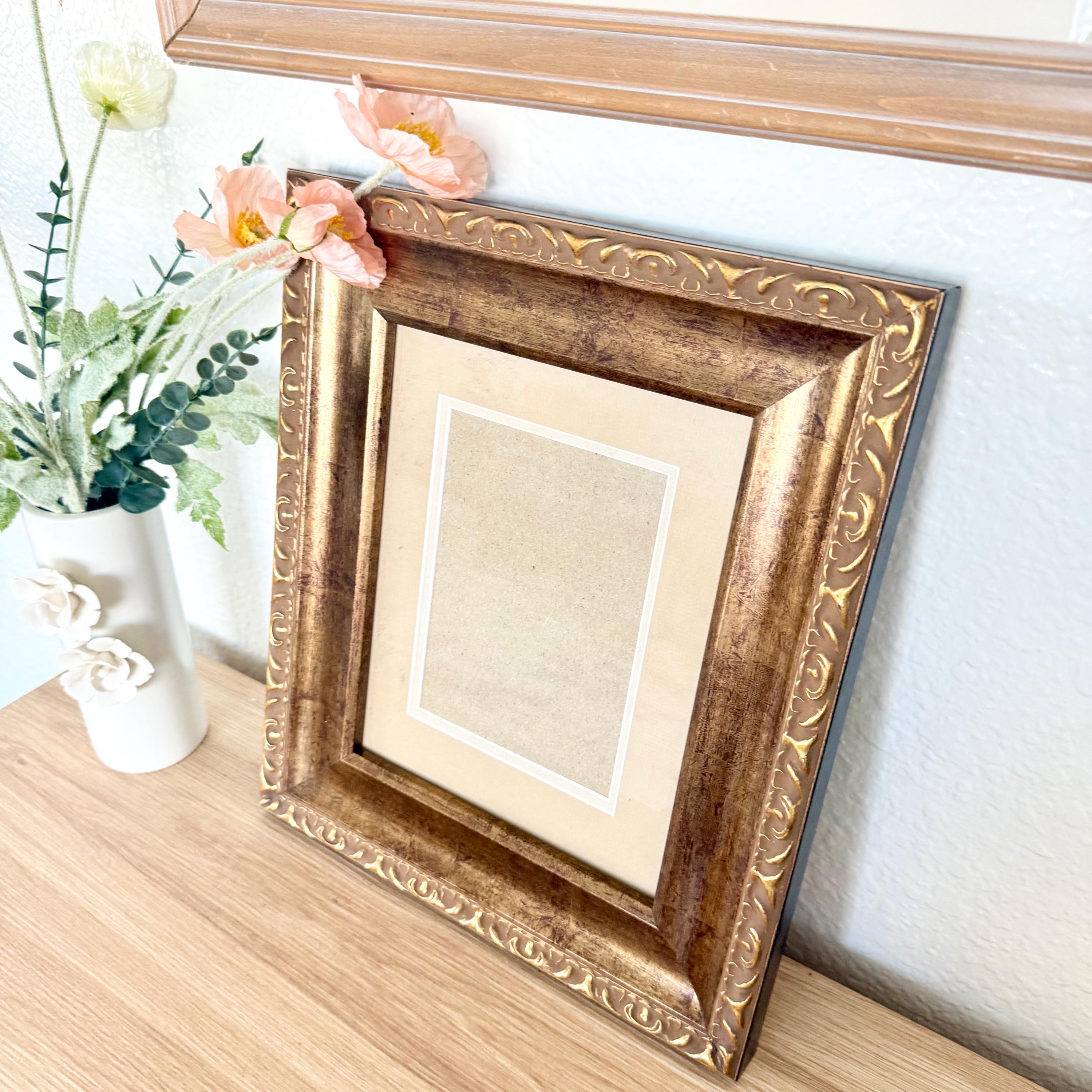 Vintage Giltwood Picture Frame – Ornate Gold Wall Decor (14 X 12.5 In ...