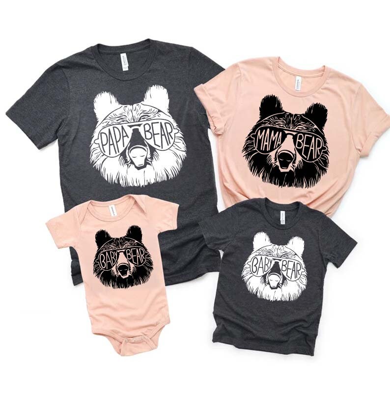 Discover Papa Bear Mama Bear Family Matching Oufit Cool Bears Shirt