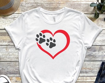 Dog Shirt, Fur Mama Tee, Fur Dad Tee, Dog Lover Shirt, International Dog Day, Dog Mom Shirt, Paw Shirt, Pet Lover, Paw Heart Shirt