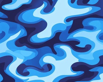 Blue Camo Pattern Background | Digital Camouflage PNG | Urban Street Design