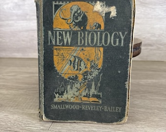 Antique New Biology 1937 Illustrated, Hardcover Text Book, University Level