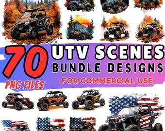 UTV PNG Clipart Bundle: Off-Road Sublimation Designs (Commercial Use, Digital Download)