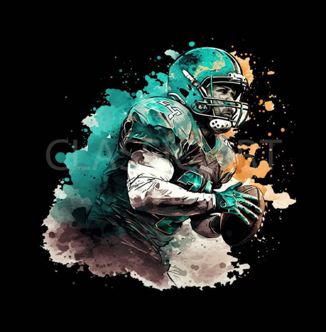 Sublimation File - Artsy Football Player in Water Color for Sublimation ...