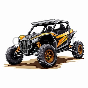 UTV Sublimation PNG design - #03 Artistic UTV cartoon style - instant digital downloads