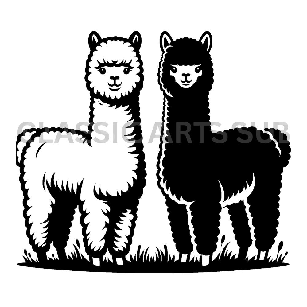 155 Alpaca SVG Clipart | Farm Animal Cut Files (commercial Use) - Etsy