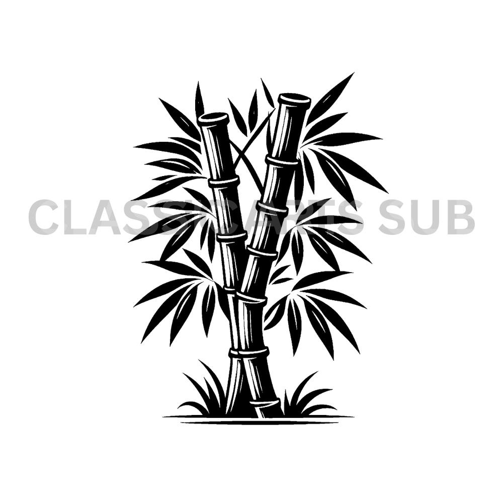 Bamboo SVG Bundle: Asian Nature Clipart, Commercial Use (digital ...