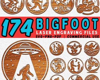 Bigfoot SVG Bundle: Laser Cut Files for Cricut (Digital Download)