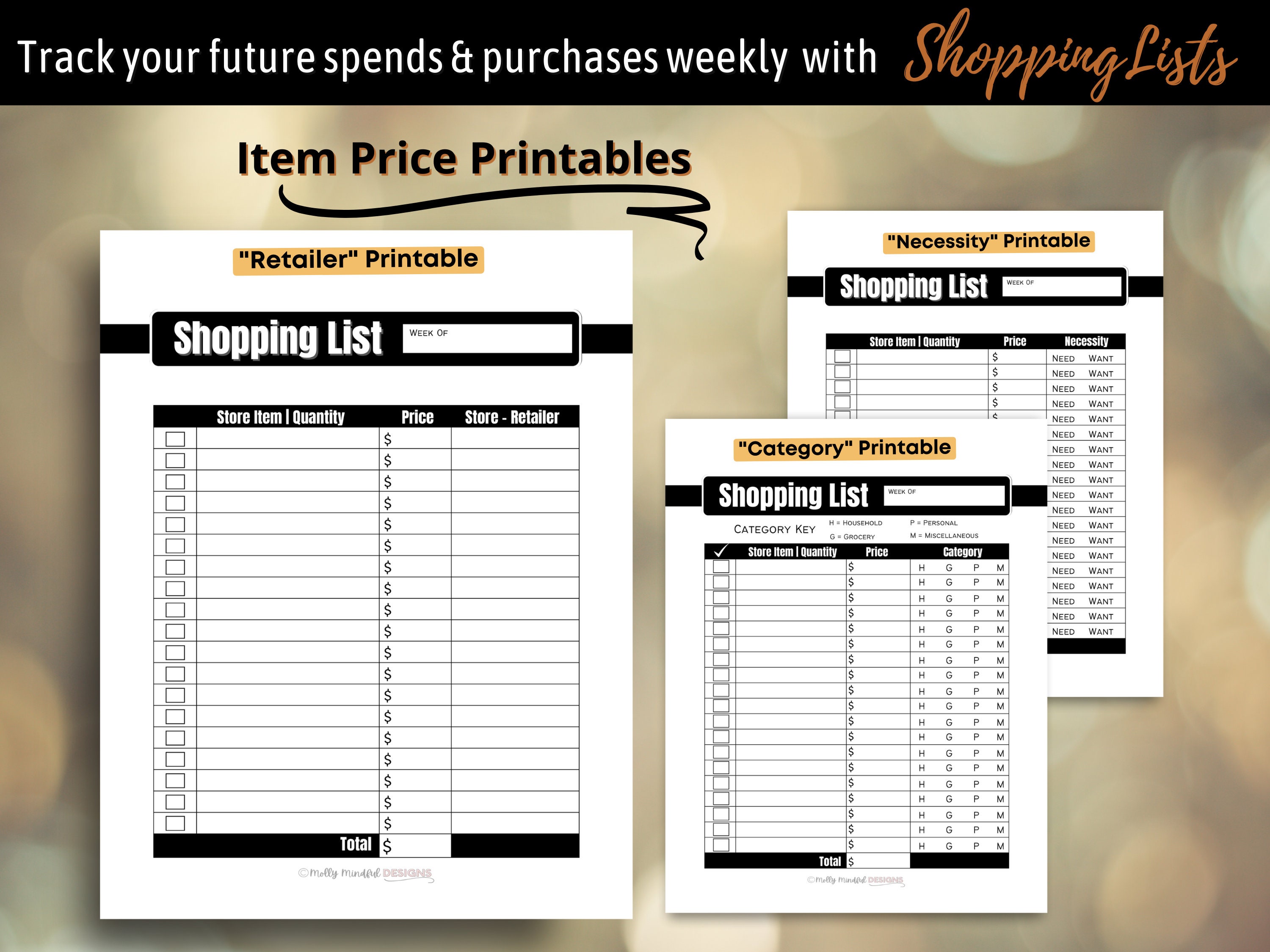 Editable Shopping Checklist Planner, Grocery List, Printable Shopping ...