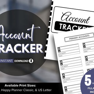 Editable Account Tracker: Password & Login Worksheets (Printable PDF)