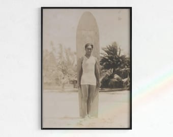 Duke Kahanamoku Print – Vintage Hawaiian Surfing Legend