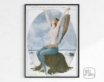 Vintage French Mermaid Art Print | La Vie Parisienne (Digital Download)