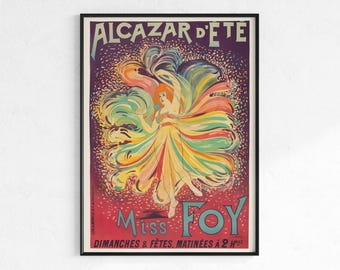 Vintage French Cabaret Poster, Belle Epoque Era (Digital Download)