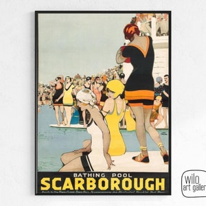 Retro Swimming Pool Poster | Download Pool Art, La Piscine, Affiche, Art Deco Swimming Pool, Pool Art Print, Printable Pool Art, Schwimmbadt