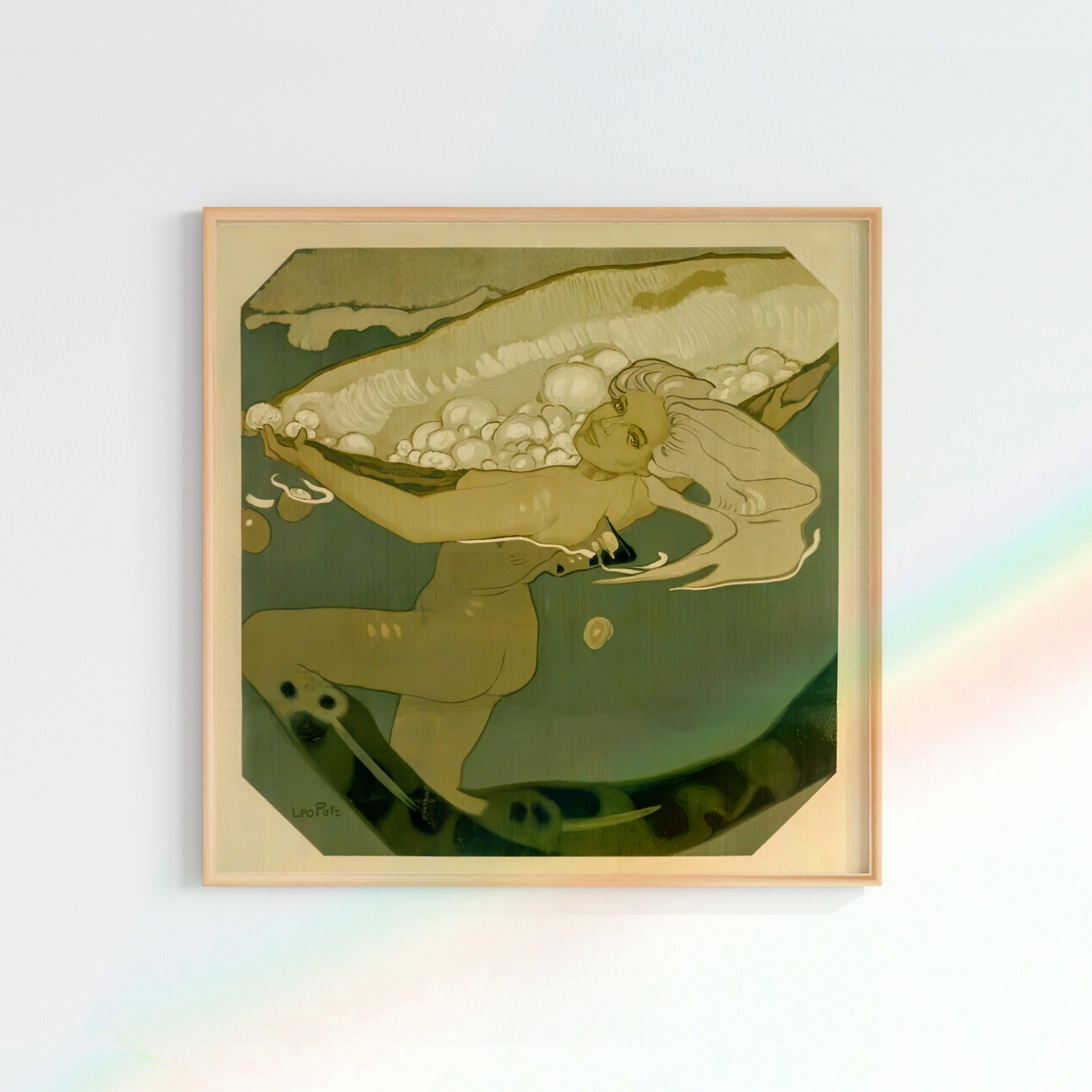 Mermaid Art Exhibition Poster | Direct Download, Vintage Mermaid ...