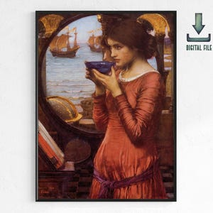 Painting &quot;Destiny&quot; by John William Waterhouse | Digital Download, Large art, Pre-Raphaelite Paintings, Waterhouse Paintings, romantic art
