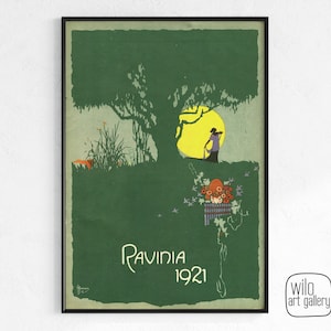 Vintage Ravinia Festival Poster Digital Download, 1920s festival poster, 1920s poster, affiche, art nouveau poster, art deco print image 1