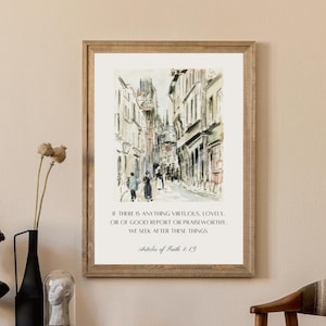LDS Articles of Faith Print: Vintage French Country Art (Digital Download)
