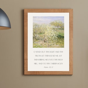 Vintage Landscape Bible Verse Print: Christian Home Decor (Digital Download)