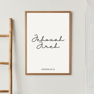 Jehovah Jireh Scripture Wall Art: Christian Home Decor (Digital Download)