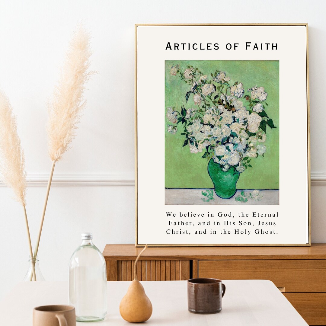 First Article of Faith scripture Wall Art Christian Wall Decor Bible Wall Art Christian Faith