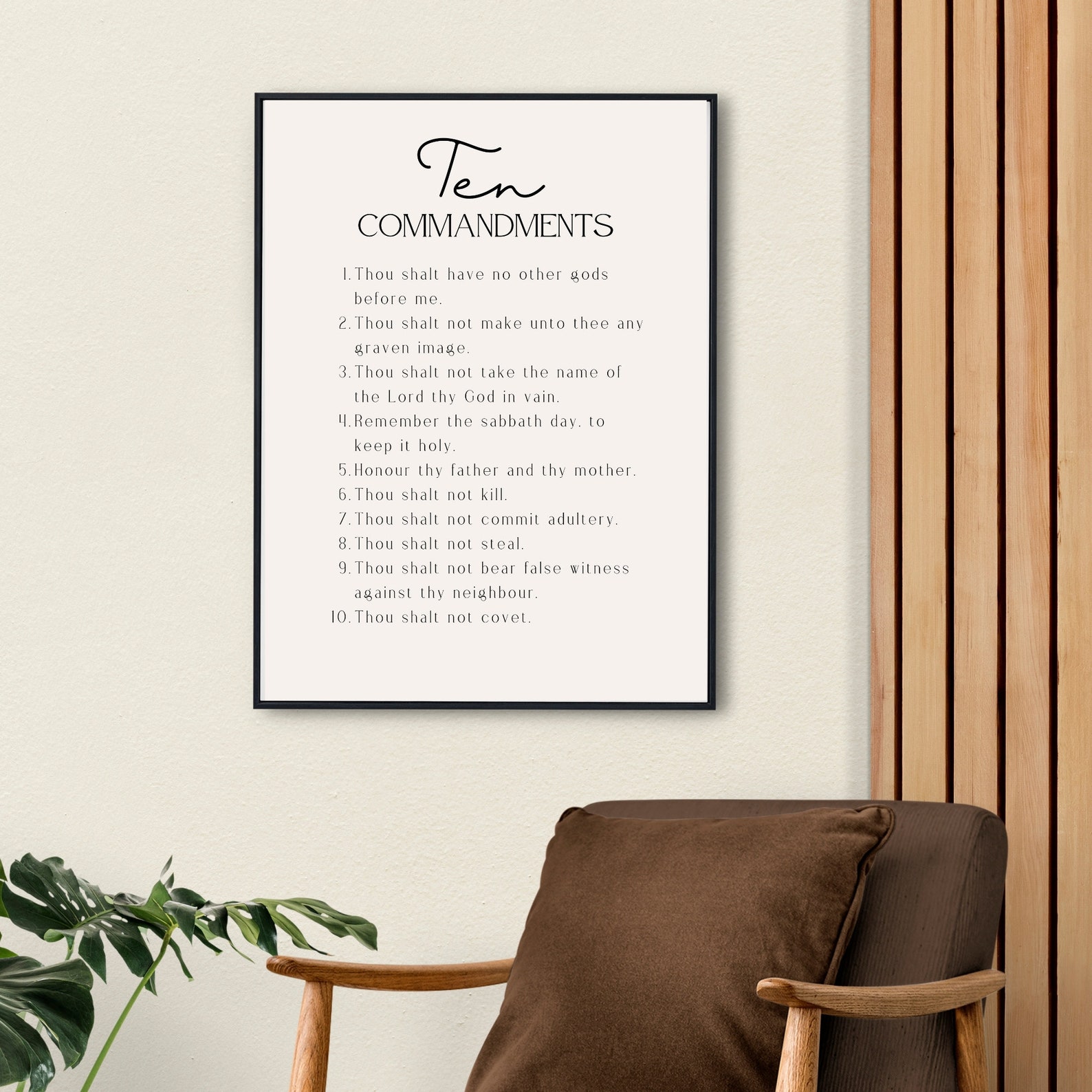 10 Commandments minimalist Wall Art Christian Wall Art Christian Quotes