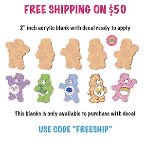 Cute Bears Acrylic blanks with decal