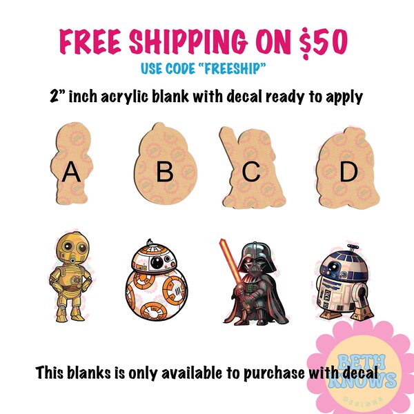 Stars Wars Acrylic Blanks for badge reels