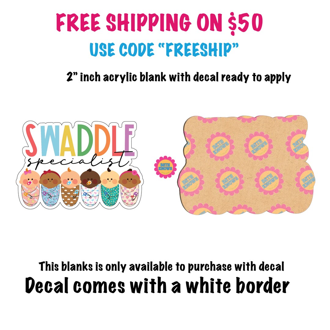 Swaddle Specialist Acrylic Blank for Badge Reel Etsy