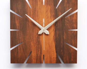 Wooden Simple Numerical Squad Shaped Wall Clock for Home Décor