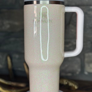 Discover Stanley Tumbler Glitter 40oz Cup Aqua-white Gradient