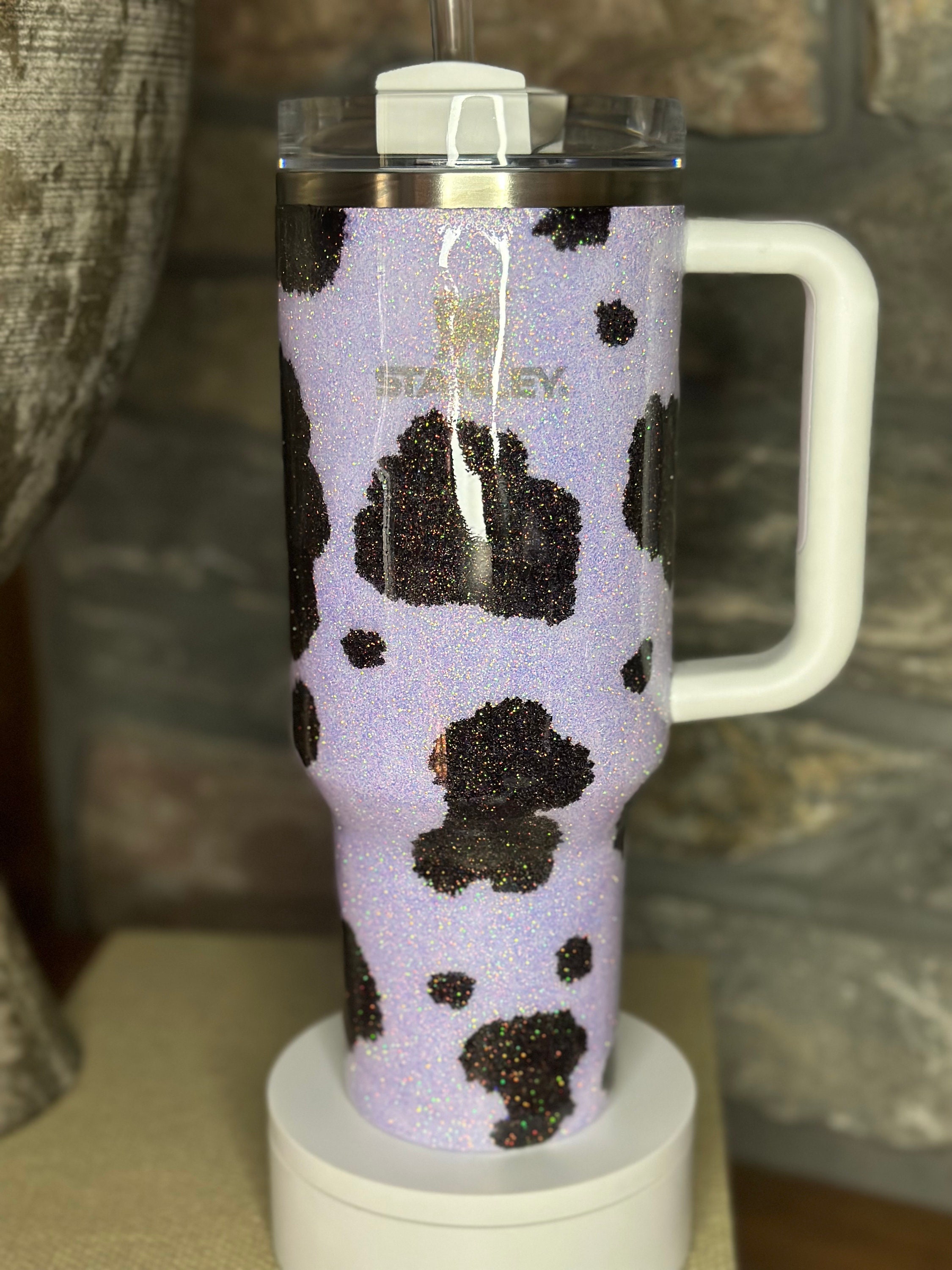 Stanley, Other, 4oz Sparkly Cow Print Stanley Tumbler