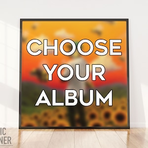 Pôsteres de álbuns personalizados | Escolha sua impressão de álbum favorita | Pôsteres de capa de álbum | Impressões musicais | Presente