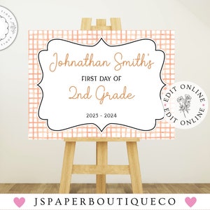 First Day of School Sign, First Day of School Printable Photo Prop, 2nd ...