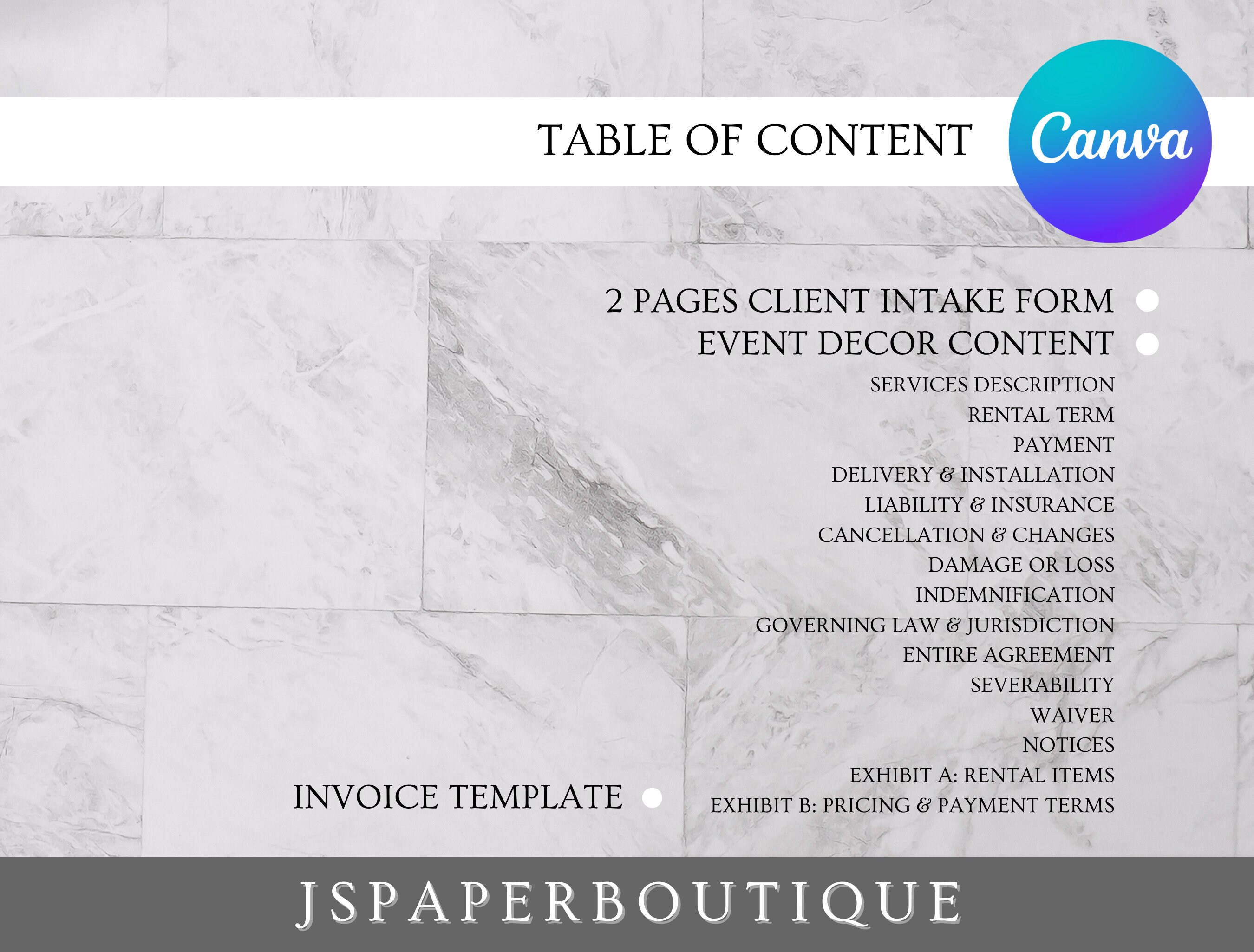 Event Decor Contract Template Event Decor Rental Agreement Event Event Decor Contract Template Event Decor Rental Agreement Event