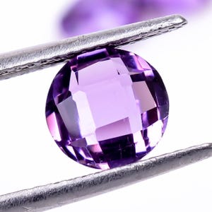 Natural Amethyst Round Faceted Cut, Rose De France Loose Gemstone For Jewelry Making, Amethyst Round Briolette Cut Calibrated Size 5 To 10mm