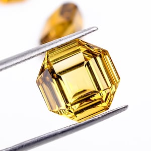 Natural Yellow Citrine Quartz Octagon Brilliant Cut, Citrine Loose Gemstone For Jewelry Making, Citrine Gold Calibrated Size 8X8 To 12X12 mm