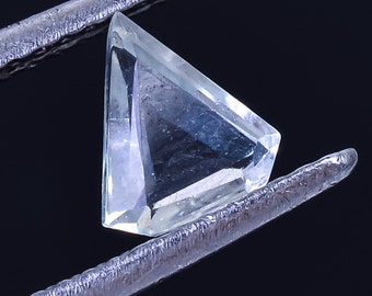 Natural Aquamarine Kite Gemstone, Faceted Brilliant Cut for Jewelry Making (6.5x6 mm)