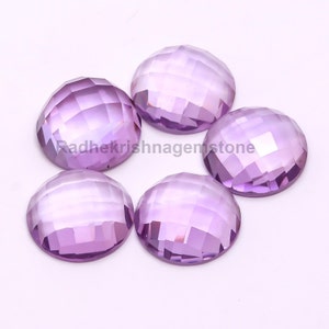 Natural Pink Amethyst Round Gemstone, Amethyst Loose Gemstone For Jewelry Making, Briolette Cut Pink Crystal Calibrated Size 6X6 To 15X15 mm