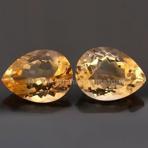 Natural Citrine Pear Shape Faceted Cut, Loose Gemstone For Jewelry Making, AAAQuality Citrine Quartz Pear Cut Calibrated Size 16X12--14X10mm