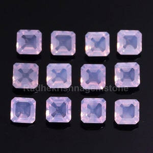 100% Natural Lavender Quartz Asscher Octagon Shape, Purple Lavender Loose Gemstone For Jewelry, Lilac Quartz Calibrated Size 5X5 To 10X10 mm