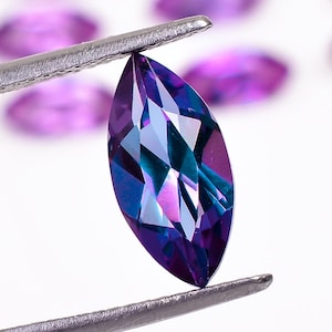 Alexandrite Marquise Shape Faceted Cut,Alexandrite Loose Gemstone For Jewelry Making, Alexandrite Color Changing Calibrated Size 6X3--16X8mm