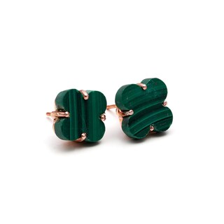 Orecchini A Trifoglio In Argento 925 Con Zirconia Verde | Gioielli Quadrifoglio Portafortuna Per San Patrizio, Regalo Per Donna