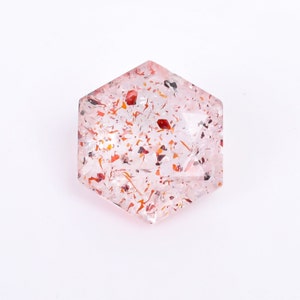 Super Seven-kwarts zeshoekige edelsteen: rode lepidocrociet, 7 x 7 mm