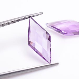 Natural Pink Amethyst Kite Shape Briolette Cut, Amethyst Loose Gemstone Pair For Jewelry Making, Rose De France Earrings Calibrated 20X9X5mm