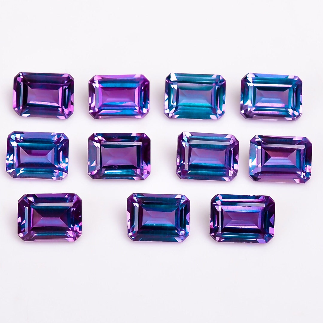 Color Changing Alexandrite Octagon Shape, Alexandrite Loose Gemstone ...